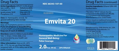 Emvita 20 - Label - Emvita 20 Label